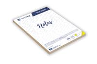 Jegyzettömb, A5, 5x50 lap, négyzetrácsos, VICTORIA OFFICE, sárga